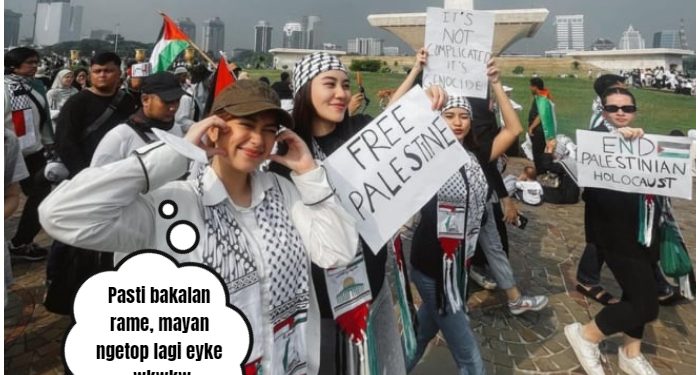 Niat Hati Partisipasi Bela Palestina di Monas, Rebecca Klopper Disebut Demi Konten Doang Ngikut