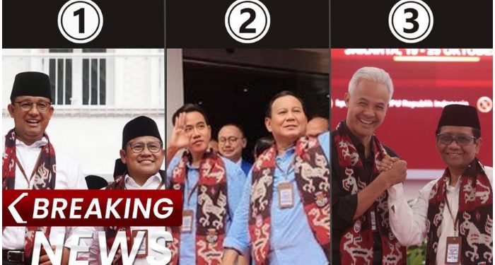 Breaking News: Anies-Muhaimin Nomor Urut 1, Prabowo-Gibran Nomor 2, Ganjar-Mahfud Nomor 3