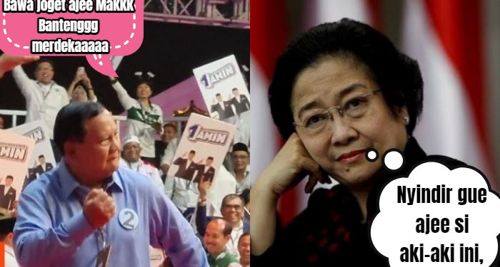 Prabowo Joget Gemoy Saat Megawati ‘Merengut’ Ketika di Salami Gibran dan Kaesang, Ejekannya Jleb Bingit!