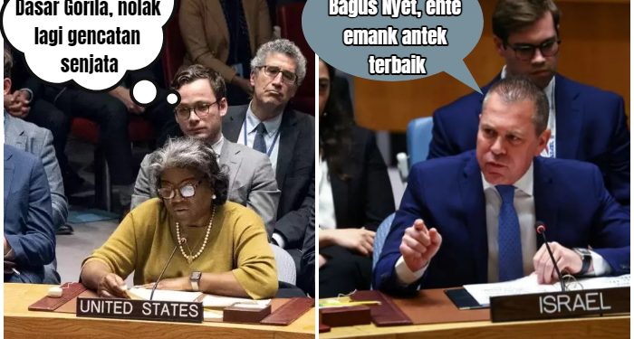 Amerika Kirim Antek Zionis di DK PBB, Lalu Muka Tembok Tanpa Rasa Bersalah Tolak Resolusi Gencatan Senjata di Gaza