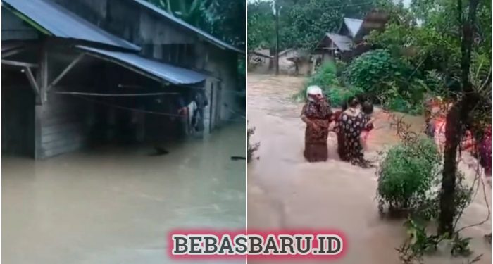 Breaking News: Separu Desa Kutam yang Dulu Masuk Kecamatan Bintang Ara-Tabalong Banjir Besar