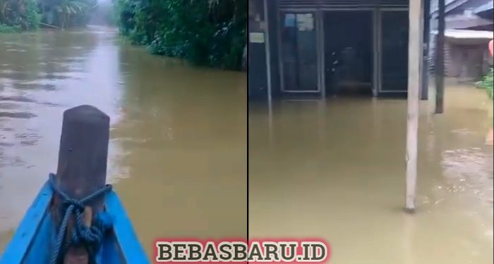 Banjir di Kecamatan Bintang Ara Kabupaten Tabalong, Kalsel Surut, Pahiliran Kudu Waspada!