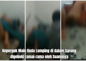 Pasangan Diduga Selingkuh Asek Main Kuda Lumping Dalam Sarung, digebuki Ramai-ramai