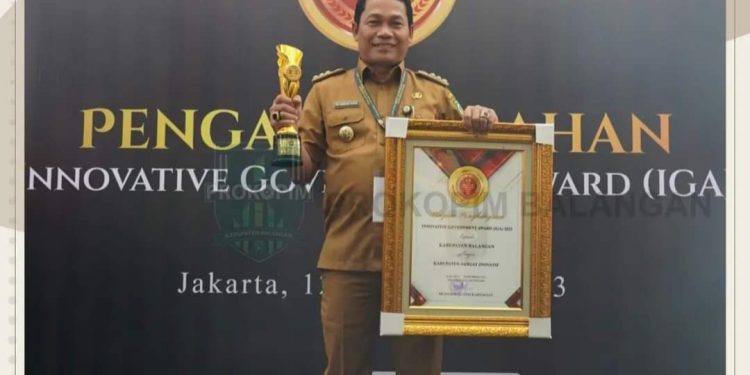 Pemkab Balangan Raih Penghargaan Kabupaten Sangat Inovatif Dari Kemendagri