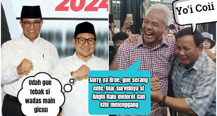 Nyesek Banget Bagi Paslon AMIN, Survei Sebut Pilpres Bakal Dua Putaran, Paslon 2 dan Paslon 3 Lolos