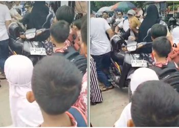 Heboh! Diduga Cemburu, Seorang Wanita Amuki Istri Mantan Suami di Tengah Jalan Raya di Tabalong