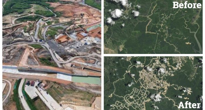 NASA Pelototi IKN, Foto Satelit Hijau Sebelum di Bangun dan Mulai Putih Setelah Megaproyek di Kerjakan