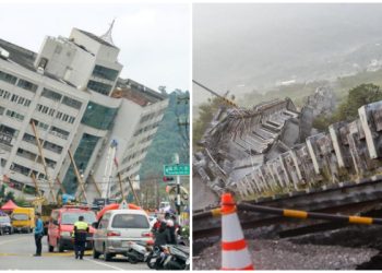 Taiwan di Guncang Gempa Dahsyat 7,7 SR, Gedung dan Jembatan Raksasa Ambruk!