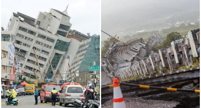 Taiwan di Guncang Gempa Dahsyat 7,7 SR, Gedung dan Jembatan Raksasa Ambruk!