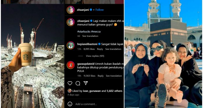 Pamer Minuman Berafiliasi dengan Zionis Israel Saat Umrah, Zita Anjani Panen Hujatan