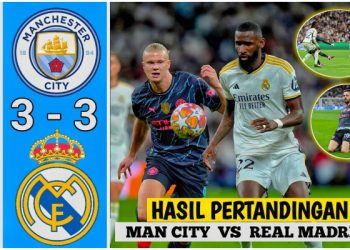Perempatfinal Liga Champions: Madrid dan Man City Main Terbuka Hasilnya Seru 3-3