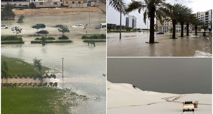 Timteng Banjir Besar, Badai Petir Serta Hujan Es Melanda Negeri Arab Ini