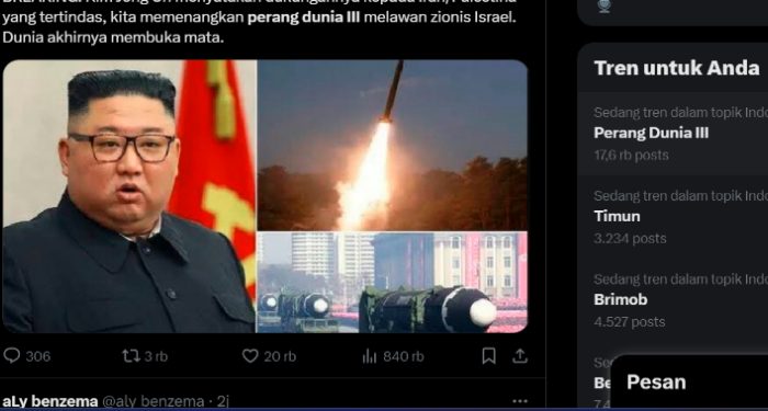 Cemas Perang Dunia ke III, Netter pun Ramai Bercuit di Twitter (X) Usai Iran Serang Israel