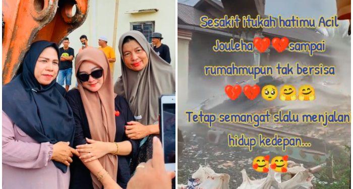 Acil Jouleha Puas, Rumahnya Kembali Jadi Rawa-rawa, Gunakan Eksavator…Brakkk Hancur Lebur!