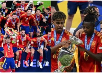 Spanyol Bikin Inggris Nangis Bombay, Gebrak Sejak Awal La Furia Roja Menang 2-1