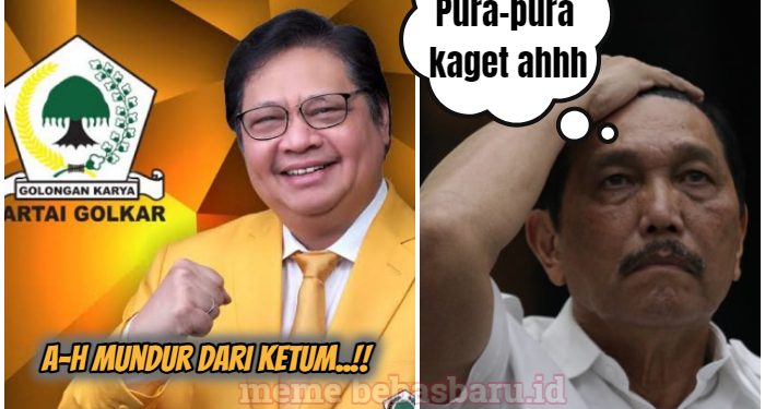 Si Kuning Panas, Punya Prestasi Lambungkan Suara Golkar Airlangga Hartarto Mundur dari Kursi Ketum!