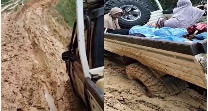 Heboh Wanita Hamil Lewati Jalan Hancur di Hegarmanah Bintang Ara, Dulu Ada Paslon Janji Selangit!