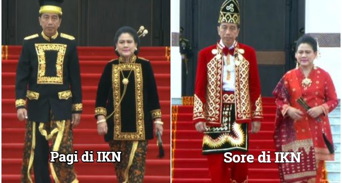 Jokowi Jadi ‘Raja Banjar’ Kenakan Baju Adat Ini Saat Penurunan Bendera di IKN