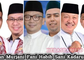 Menakar Kekuatan Tiga Paslon: Marlan-Murjani, Fani-Habib dan Sani-Kadarusman di 12 Kecamatan