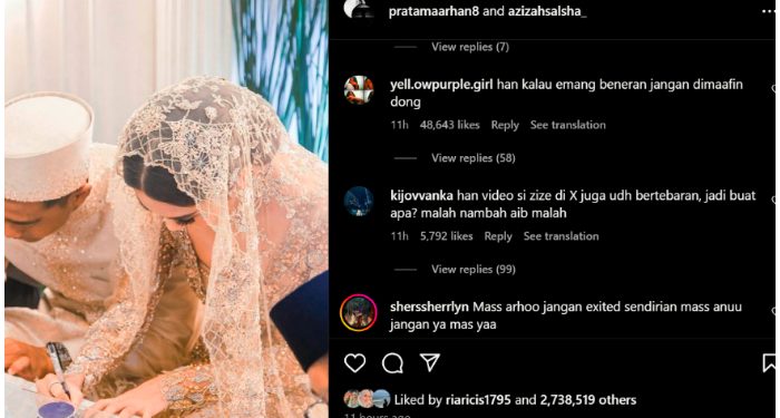 Posting Foto Nikah, Apakah Ini Isyarat Pratama Arhan dan Azizah Segera Bercerai?
