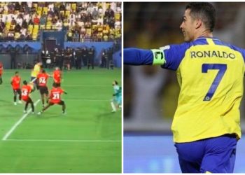 Sundulan Ronaldo Bikin Lawan Melongo, Tinggi dan Seolah Lawan Gravitasi Bumi!