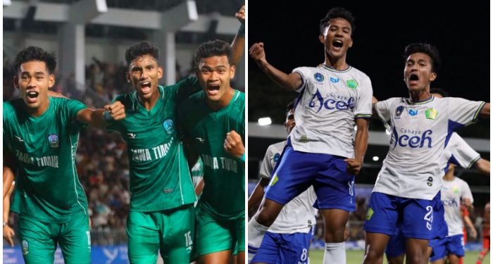 Dipimpin Wasit ‘Netral’ Pilihan PSSI, Aceh Keok Lawan Jatim di Semifinal PON XXI