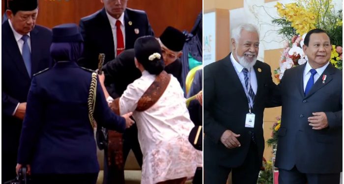 Ibu Iriana Cipika Cipiki dengan Mantan Wapres Try Sutrisno, Prabowo Peluk Mantan Musuh!