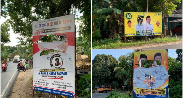 APK H Fani-Habib Taufan Sengaja di Rusak OTK, Paslon Nomor 3 Tanggapi Begini!
