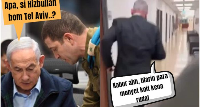 Tel Aviv di Bombardir Hizbullah, PM Netanyahu Terbirit-birit Lari ke Bungker Bersama Menteri-menterinya