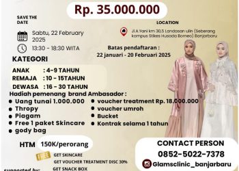 Grand Opening Glams Clinic Banjarbaru Adakan Event Fashion Show, Buruan Daftar!