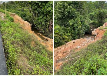 Habiskan Ratusan Miliar, Siring Jalan Nan Sarunai yang Baru 2 Tahun Diresmikan Ambrol…!