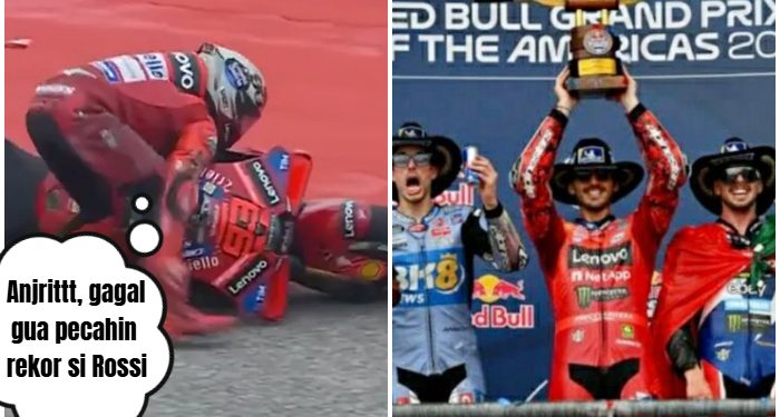 Hasil MotoGP Amerika: Terlalu Semangat Marc Marquez Kembali ke Setelan Pabrik, Crash!