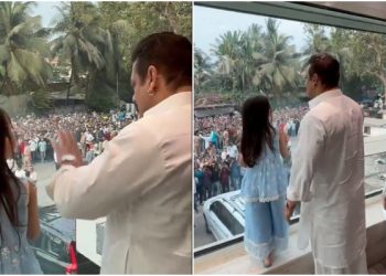 Lebaran 2025 Salman Khan Sapa Penggemarnya Melalui Kaca Anti Peluru