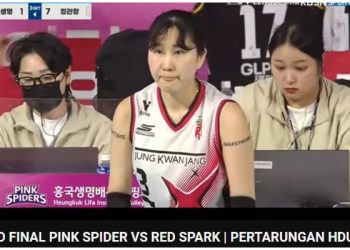 Final Liga Volly Korea: Red Sparks Samakan Kedudukan Jadi 2-2, Setelah Tertinggal 2-0 dari Pink Spiders, Set Ke 5 Dimainkan