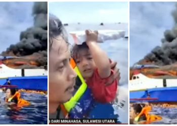 Breaking News: KM Barcelona Terbakar Hebat, Ribuan Penumpang Ngapung di Laut