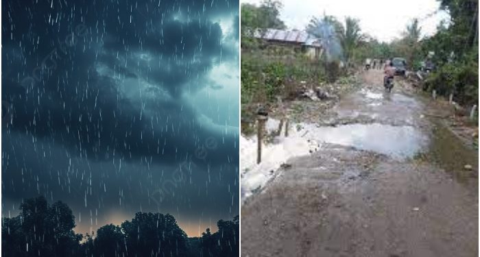 Setelah Panas ‘Manggantang’ Tadi Sore Hujan Deras dan Besok Kalsel Diperkirakan Di Guyur Hujan Lagi