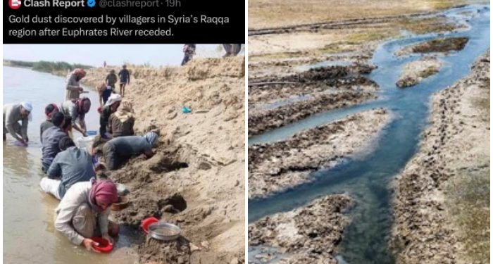 Sungai Eufrat Kering Warga Berbondong-bondong Menggali Batu Berkilauan Mirip Emas, Hadis Nabi Jadi Kenyataan!