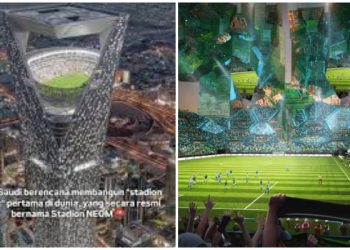Anjay….! Arab Saudi Bangun Stadion Sepakbola di Awan Berkapasitas 46 Ribu Penonton Tingginya 350 Meter