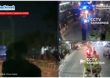 Demo Besar-besaran Warga Kaltim Minta Rudy Mas’ud Mundur, Sebagian Massa Masih Bertahan Hingga Malam ini