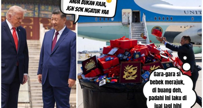 Di Duga Misi Donald Trump Gagal Total dan Ngambek, Semua Cenderamata China di Buang ke Tong Sampah