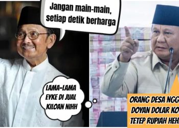 Nilai Tukar Anjlok, Prabowo Bilang Ordes Tak Pakai Dolar Ucapan Habibie Viral!