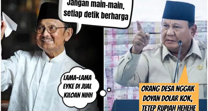 Nilai Tukar Anjlok, Prabowo Bilang Ordes Tak Pakai Dolar Ucapan Habibie Viral!