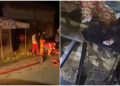 Peneror Bakar Rumah Kosong Milik Abdul Sina di Dekat Rumdin Camat Tanta Gunakan Ban Bekas