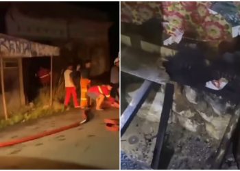 Peneror Bakar Rumah Kosong Milik Abdul Sina di Dekat Rumdin Camat Tanta Gunakan Ban Bekas