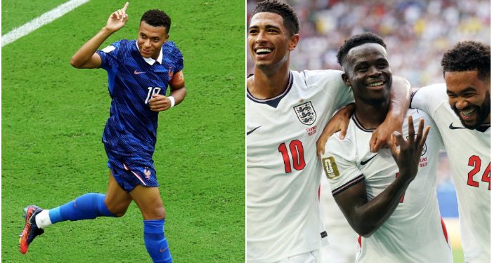 Saka Hattrick, Mbappe Cetak Dual Gol, Tapi Prancis Keok 4-6 dari Inggris