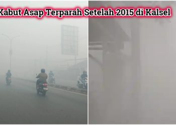 Horor Kabut Asap Landa Banjarbaru, Jarak Pandang Kurang dari 10 Meter!