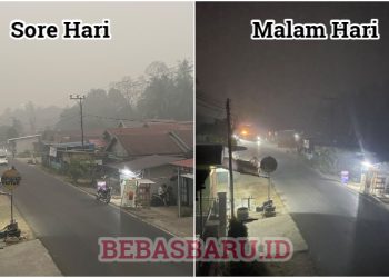 Sempat Bersih di Pagi Hari, Sore Hingga Malam Ini Tabalong Dikepung Asap Pekat!