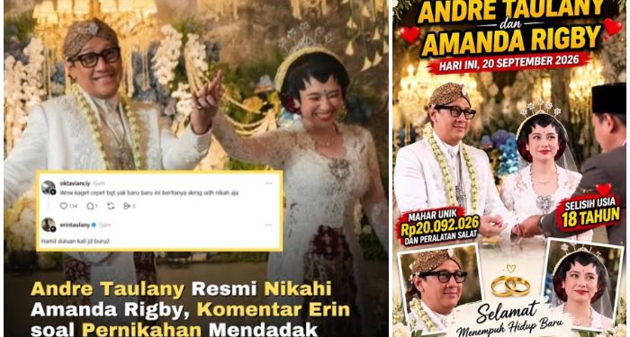 Andre Taulany dan Amanda Rigby Resmi Menikah Hari Ini Pakai Adat Jawa