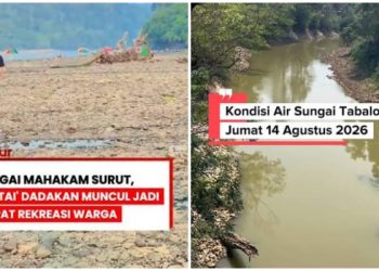 Sungai-sungai Di Kalimantan Surut Ekstrem Bahkan Kering, Sungai Tabalong Bahkan Hanya Selutut!