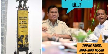 Spanduk Raksasa Buat Pengingat, Hidup Makin Susah Pejabat Makin Kaya Alias Korup